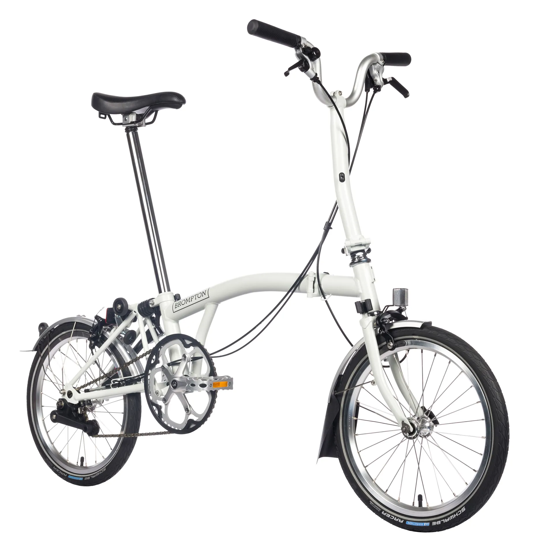 BROMPTON M6L ホワイト Brompton M6L Folding Bike with Schwalbe Tyres in Papyrus White