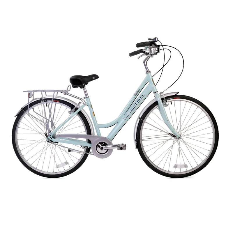 The Light Blue Parkside 5 Speed Ladies Step-Thru Hybrid Bike in Blue-1