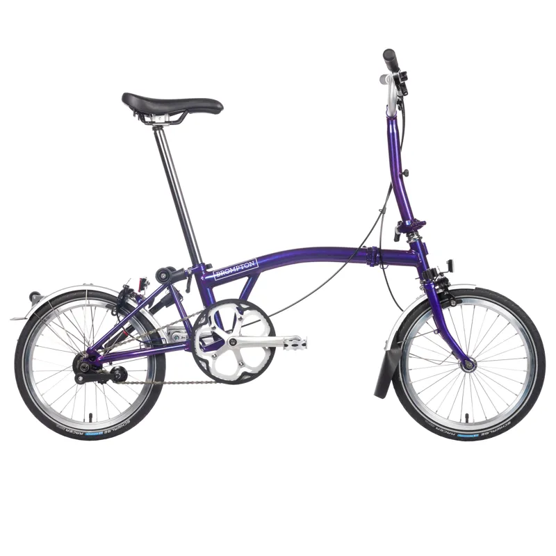 Brompton M6L Folding Bike in Metallic Purple-3