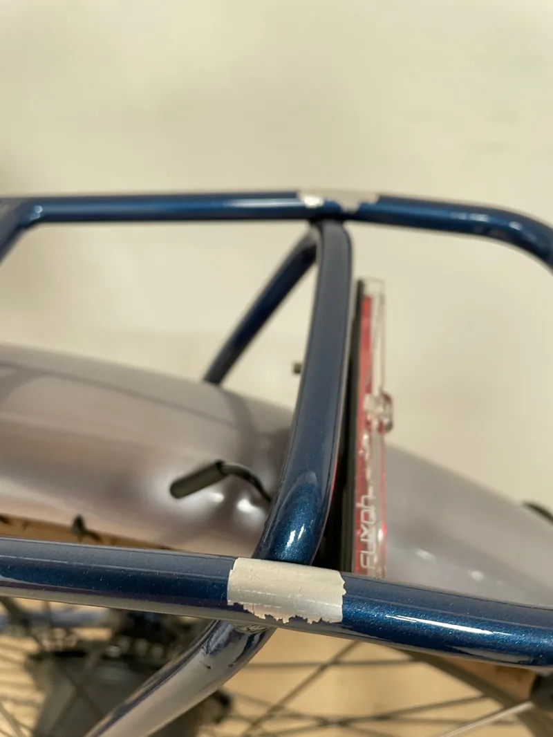 EX-DISPLAY  Raleigh Array Cross bar Electric Hybrid Bike Large in Silver Blue-1