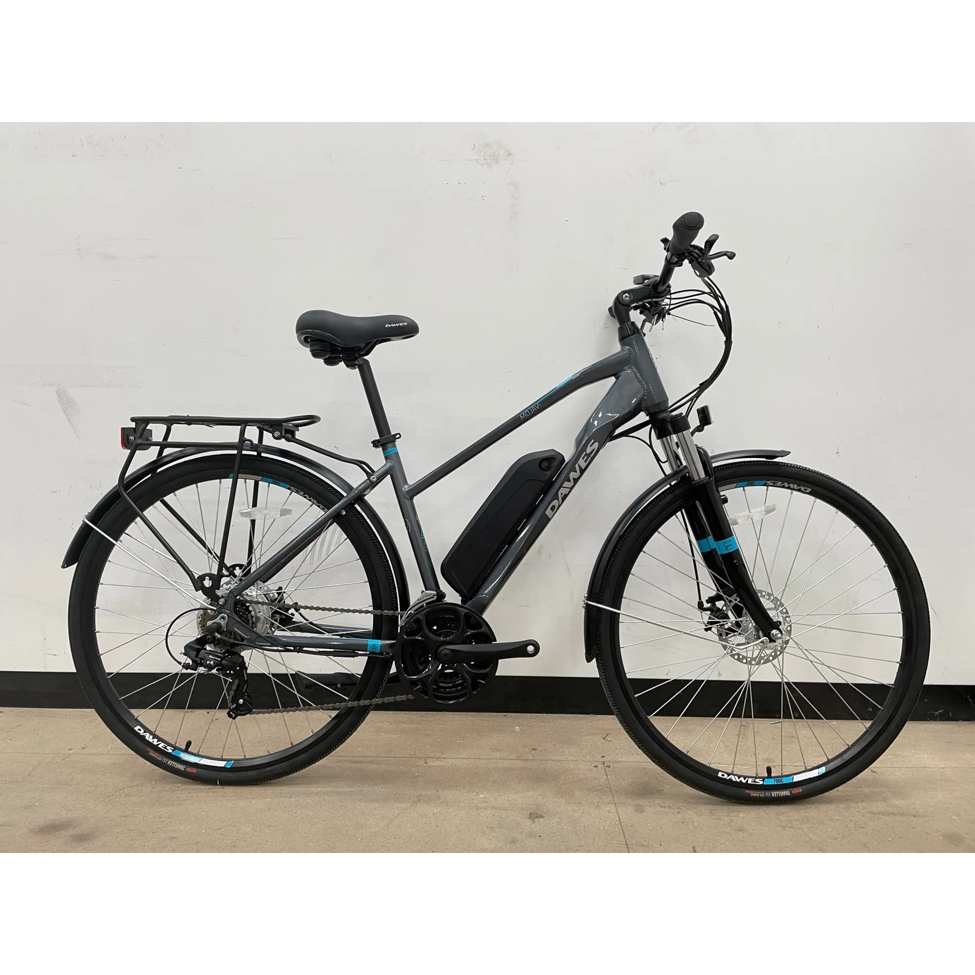 EX-DISPLAY Dawes Mojav-E Unisex Electric Hybrid Bike in Grey