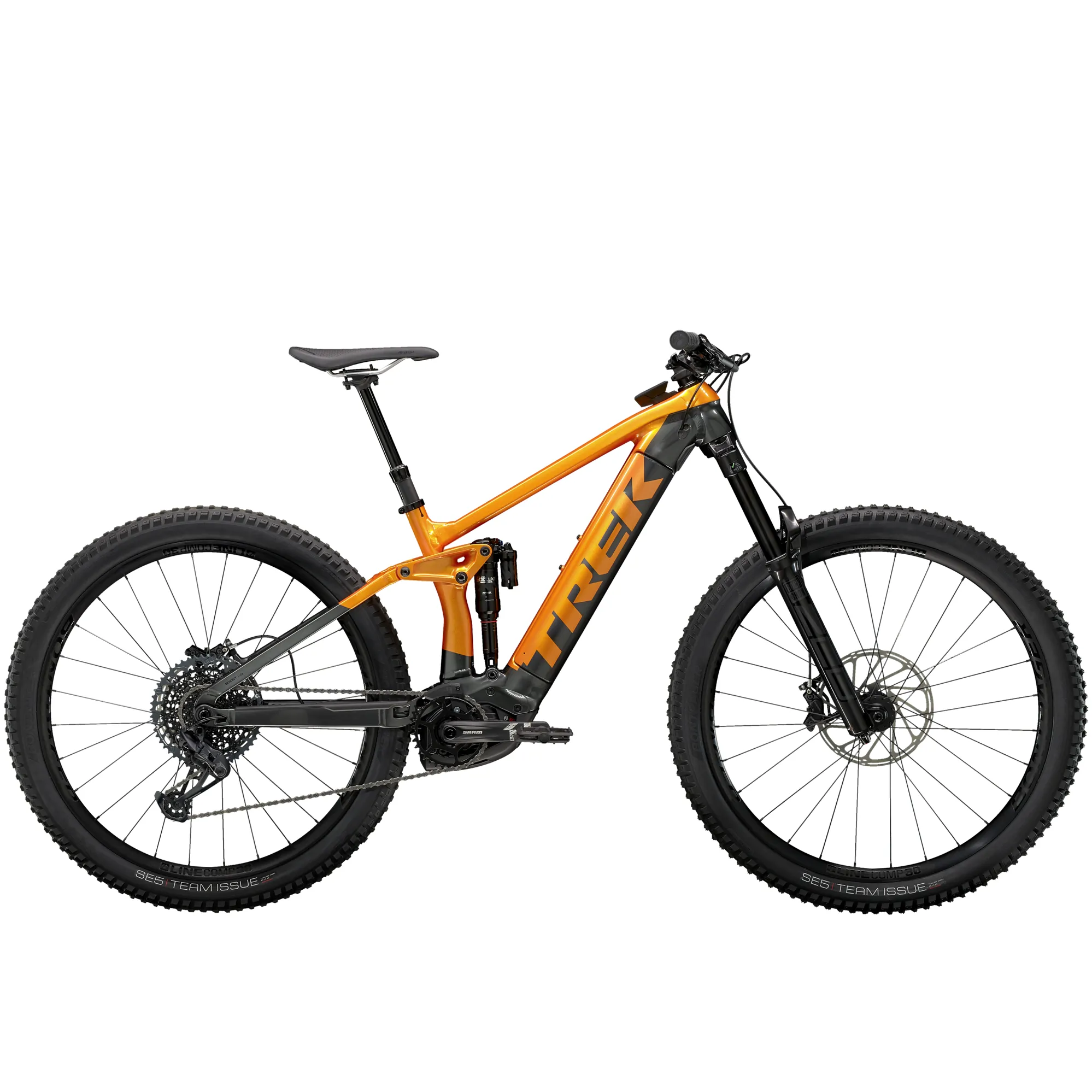 Trek Rail GX Full Suspension Electric MTB 2021 in Orange/Grey
