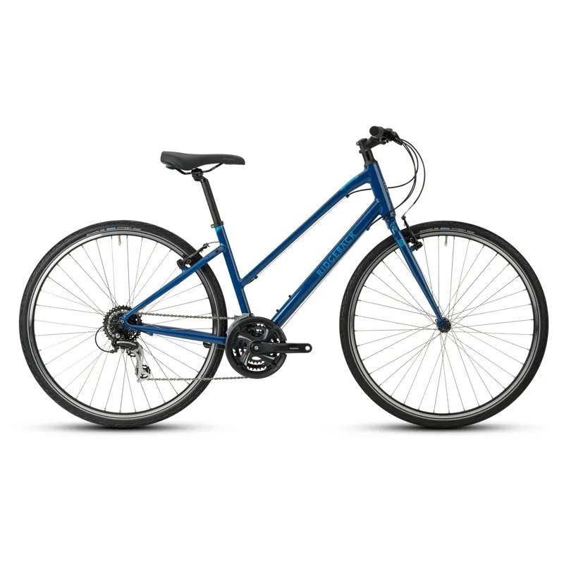 Ridgeback Velocity Womens Step-Through Hybrid Bike 2021 in Ocean Blue