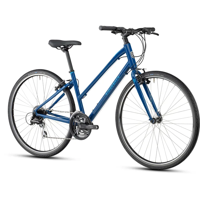 Ridgeback Velocity Womens Hybrid Bike 2022 in Blue-1