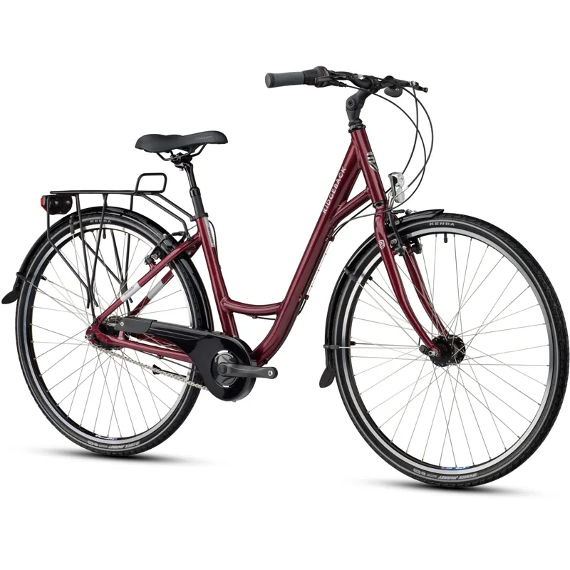 Ridgeback Avenida 7 Speed Womens Hybrid Bike 2022 in Red -1
