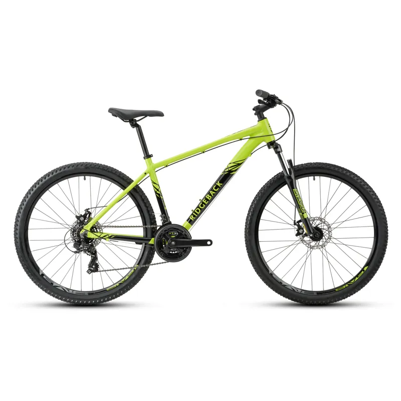 Ridgeback Terrain 3 Hardtail Mountain Bike 2022 in Lime Green