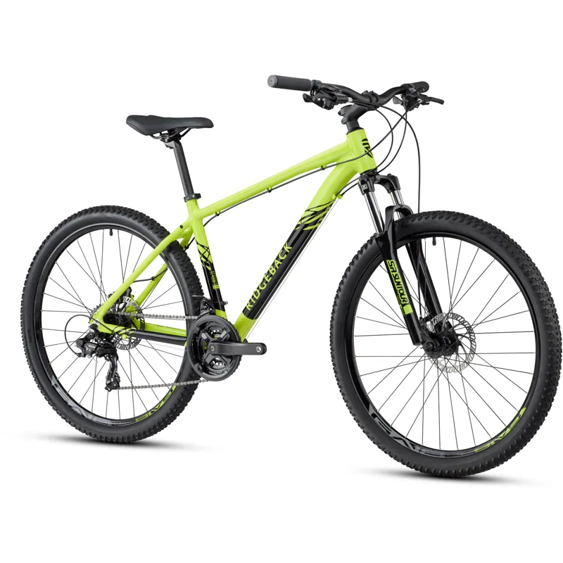 Ridgeback Terrain 3 Mens Hardtail Mountain Bike 2021 in Lime Green-1