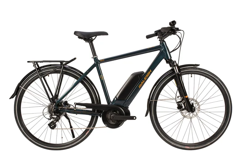 Raleigh Motus CrossBar Electric Hybrid Bikes 2022 in Dark Blue 