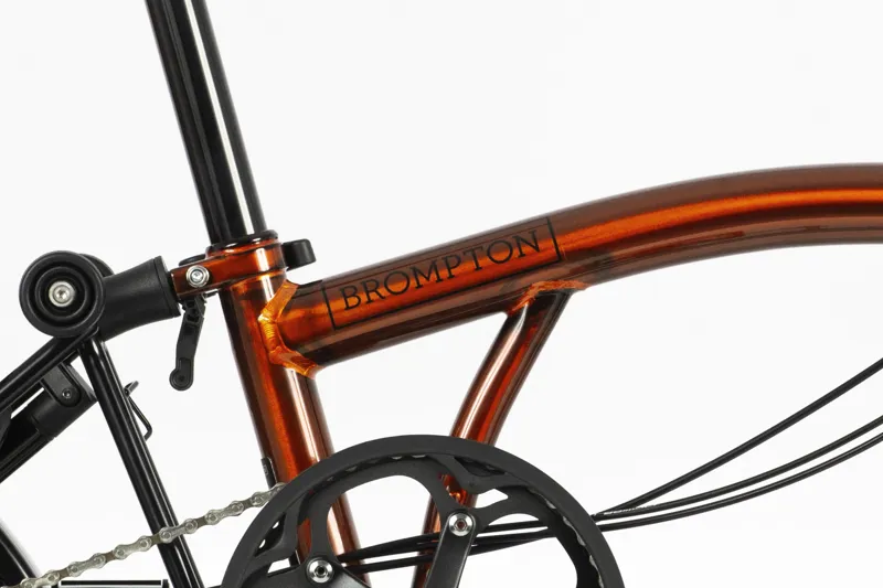 Brompton C Line Explore Mid Black Edition Folding Bike 2022 in Flame Lacquer-3