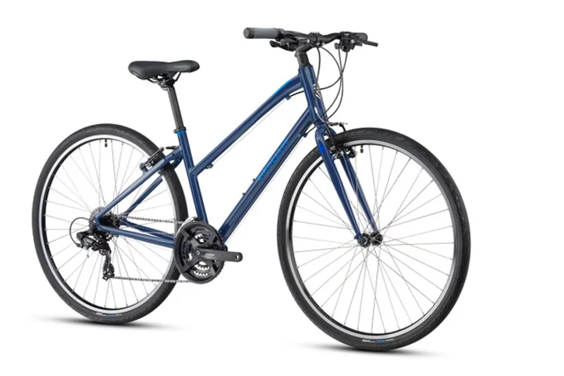 Ridgeback Motion Womens Step Through Hybrid Bike 2022 in Navy Blue-1