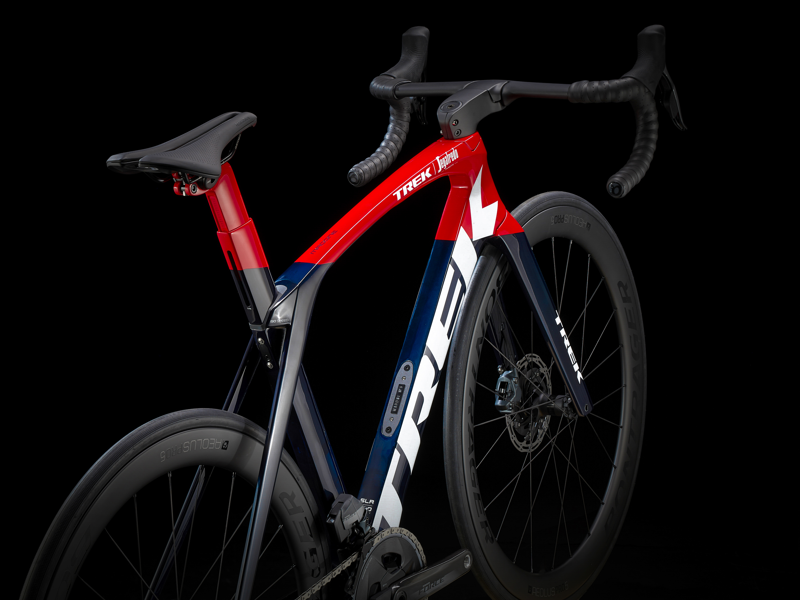 Trek Madone SLR 7 eTap Disc Carbon Road Bike 2021 in Blue and Red-2
