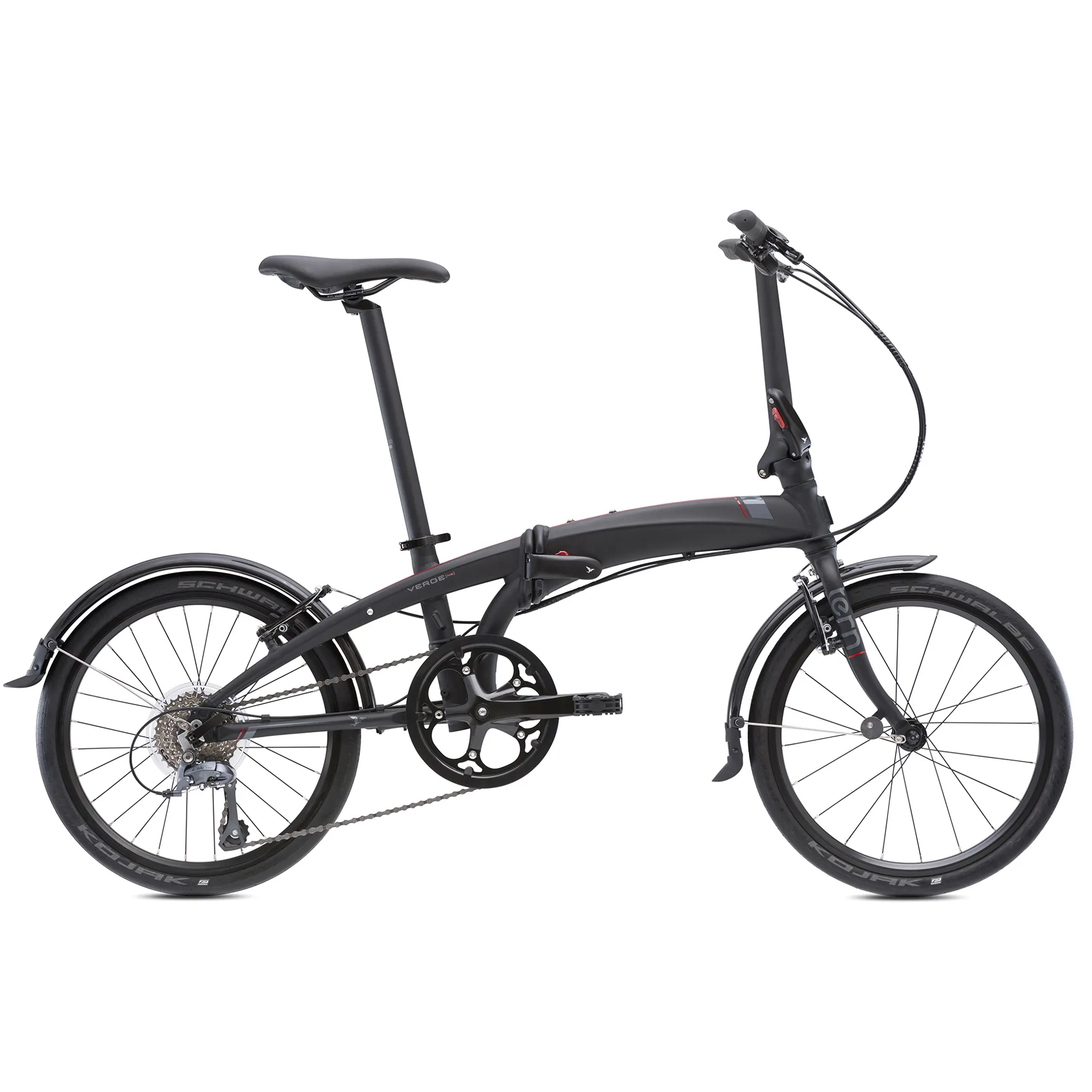 Tern Verge N8 Folding Bike in Matt Black Grey1