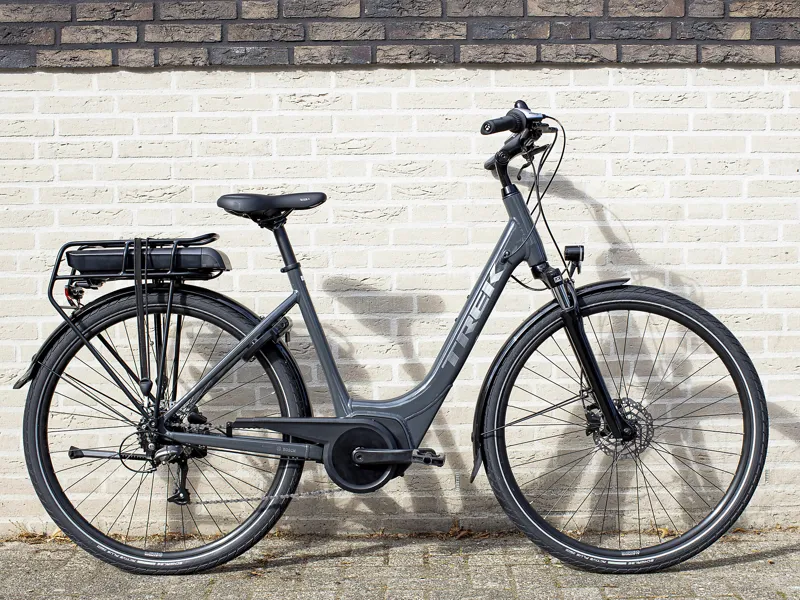Trek Verve+ 1 Lowstep 400Wh Electric Hybrid Bike 2021 in Charcoal-1