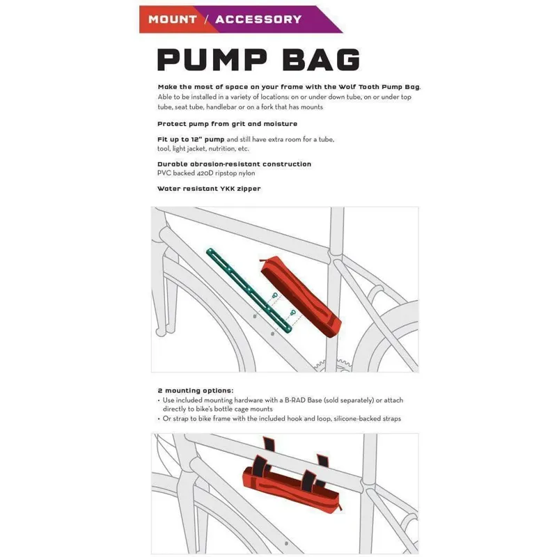 Wolf Tooth B-RAD Pump Bag in Black-1