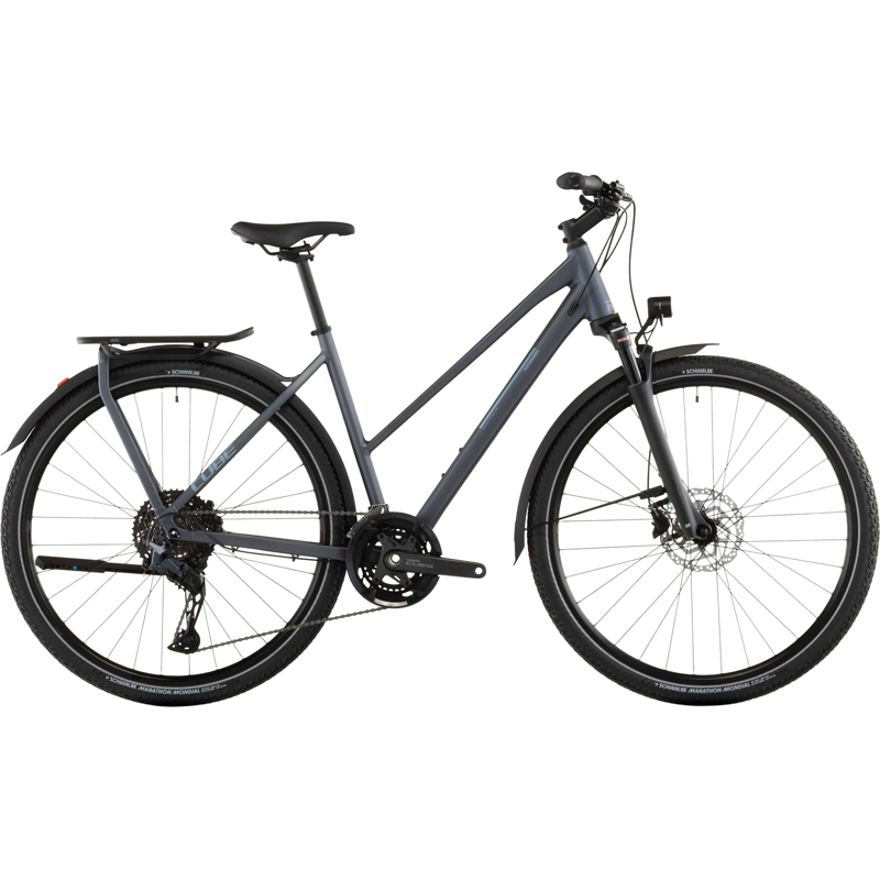 Balfes Bikes Cube Kathmandu Exc Trapeze Hybrid Bike 2026 in Metallicgrey/Chrome | Free postage over £30, £10 off first order, price match & 0% finance.