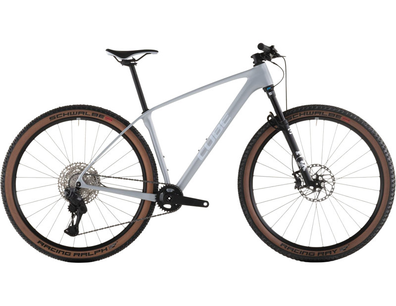 Balfes Bikes Cube Reaction c:62 Race Hardtail Mountain Bike 2026 in Foggrey/White | Free postage over £30, £10 off first order, price match & 0% finance.