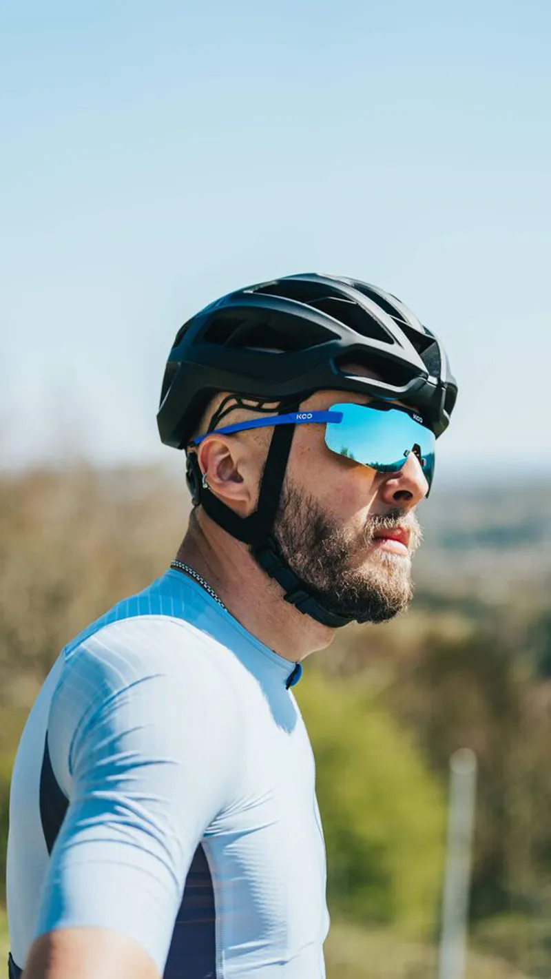 Koo Supernova Sunglasses in White/Turquoise Mirror-3