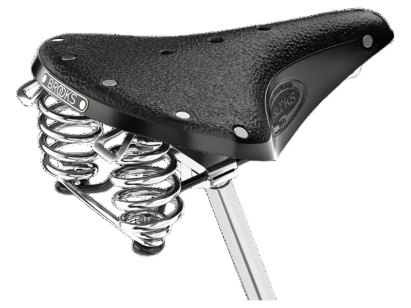 B67 Short Chromed Steel Rail 205mm Women's Saddle in Black -1