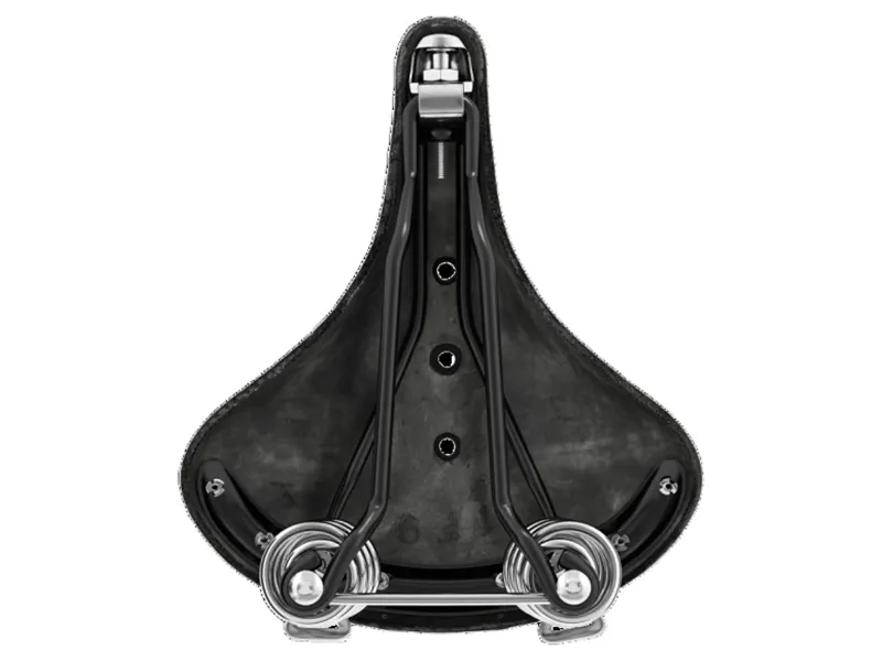 B67 Short Chromed Steel Rail 205mm Women's Saddle in Black -3