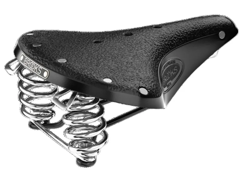 B67 Short Chromed Steel Rail 205mm Women's Saddle in Black 