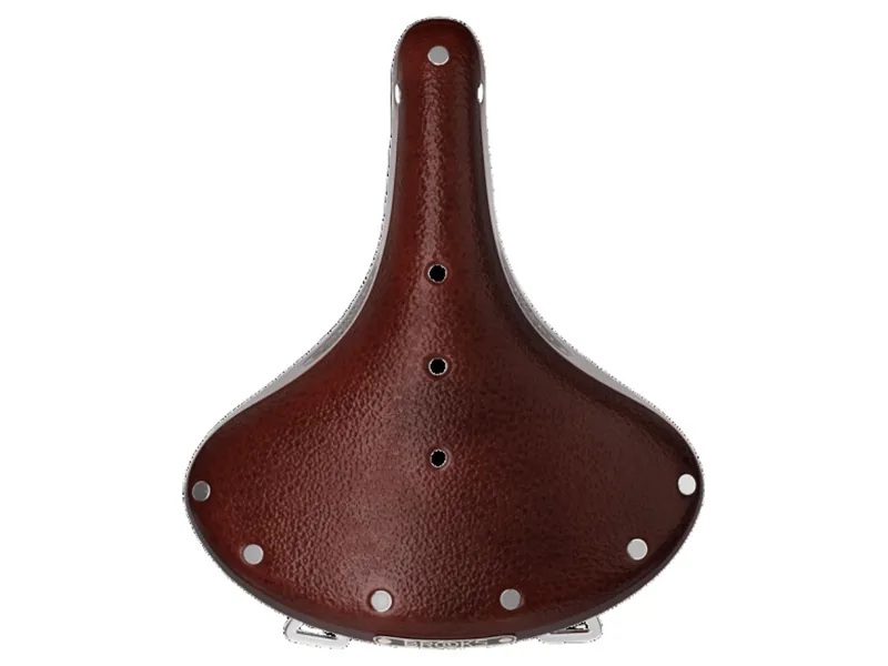 B67 Short Chromed Steel Rail 205mm Women's Saddle in Brown-2