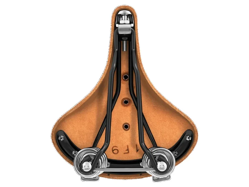 B67 Short Chromed Steel Rail 205mm Women's Saddle in Honey-3