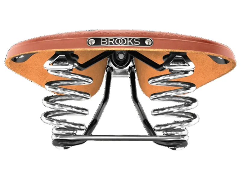 B67 Short Chromed Steel Rail 205mm Women's Saddle in Honey-4