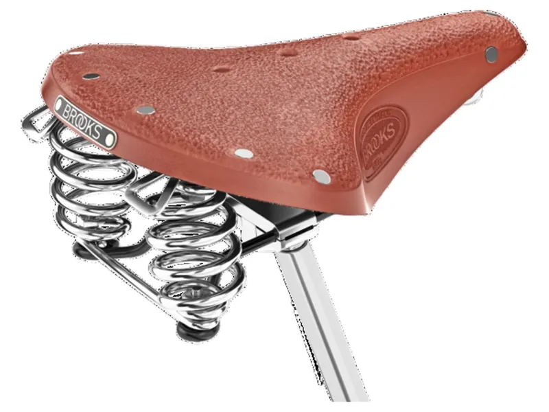 B67 Short Chromed Steel Rail 205mm Women's Saddle in Honey-1