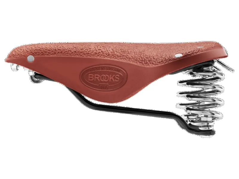 B67 Short Chromed Steel Rail 205mm Women's Saddle in Honey-5