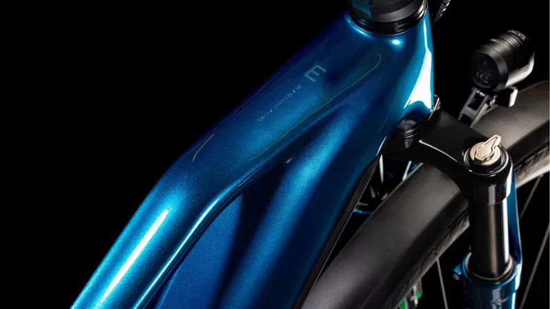 Cube Kathmandu Hybrid EX 800 Trapeze Electric H/T MTB 2025 in Electric Blue/Chrome-1