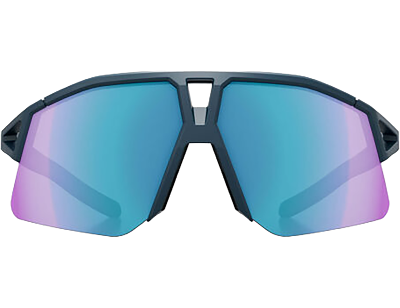 Koo Hype Sunglasses in Dark Blue Matt/Turquoise Mirror-1
