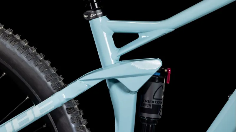 Cube Stereo One22 Pro Full Suspension Mountain Bike 2025 in Skyblue/White-3