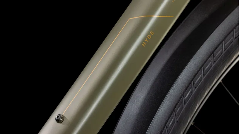Cube Hyde Pro Fe Hybrid Bike 2025 in Dusty Olive/Gold-2