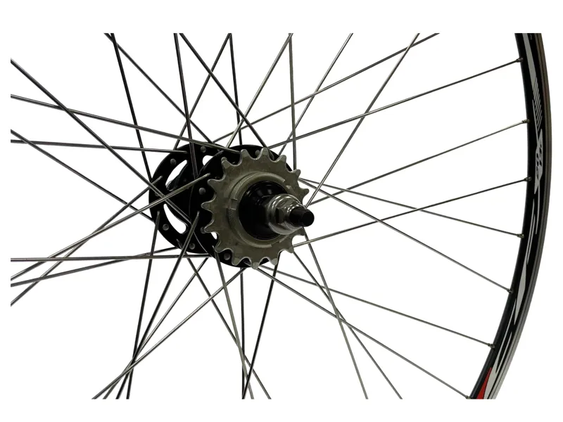 700C Track Wheel Set Track Hubs / MACH1 Rims in Black-2