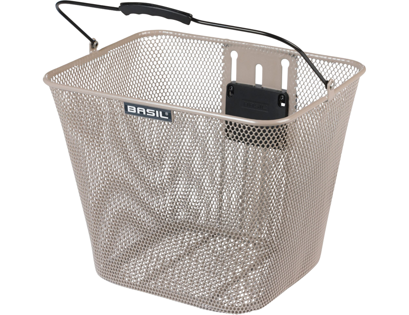 Balfes Bikes Basil Bilbao Front Bicycle Basket KF in Nude Metallic | Free postage over £30, £10 off first order, price match & 0% finance.