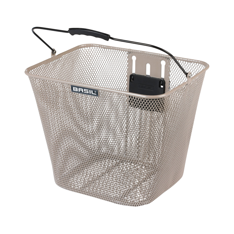 Balfes Bikes Basil Bilbao Front Bicycle Basket KF in Nude Metallic | Free postage over £30, £10 off first order, price match & 0% finance.