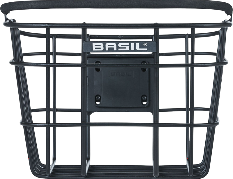 Basil Bremen Alu KF Front Basket in Matt Black-1
