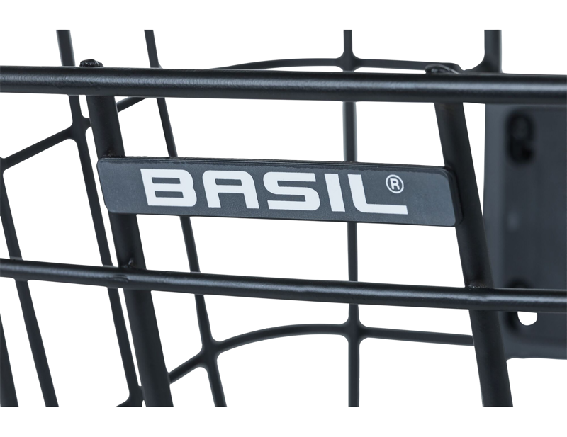Basil Bremen Alu KF Front Basket in Matt Black-4