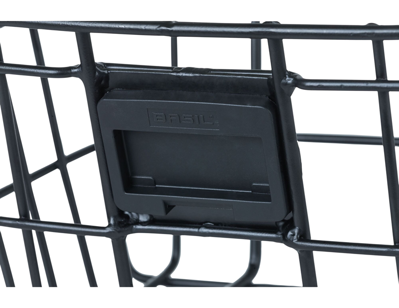 Basil Bremen Alu KF Front Basket in Matt Black-3