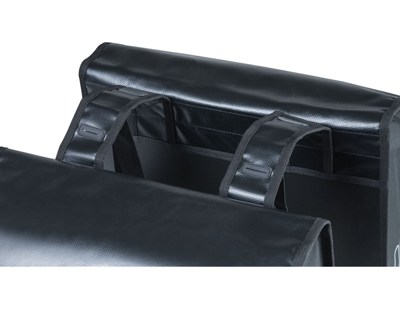 Basil Urban Load Double Bag 48-53L in Black/Black-2