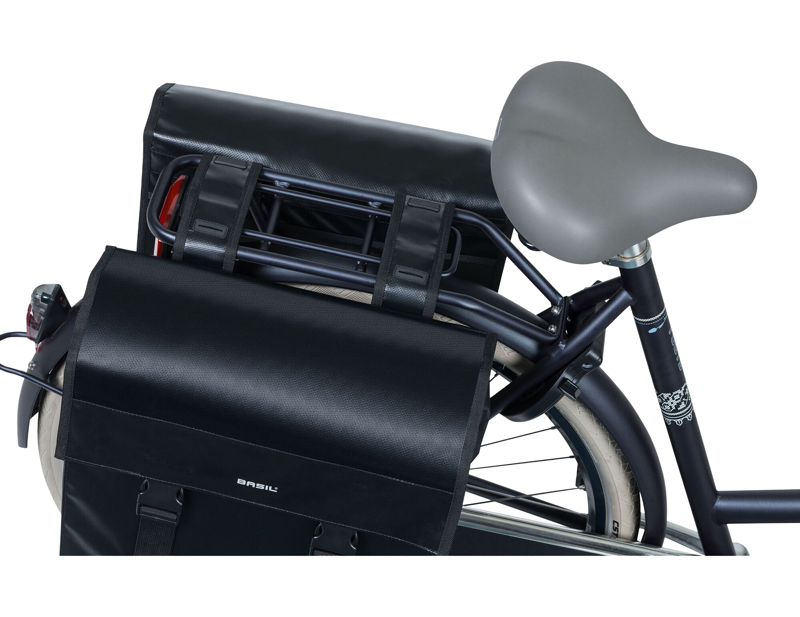 Basil Urban Load Double Bag 48-53L in Black/Black-4