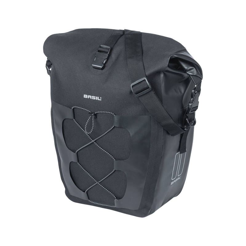 Balfes Bikes Basil Navigator Waterproof Large Single Bag 25-31L in Black | Free postage over £30, £10 off first order, price match & 0% finance.