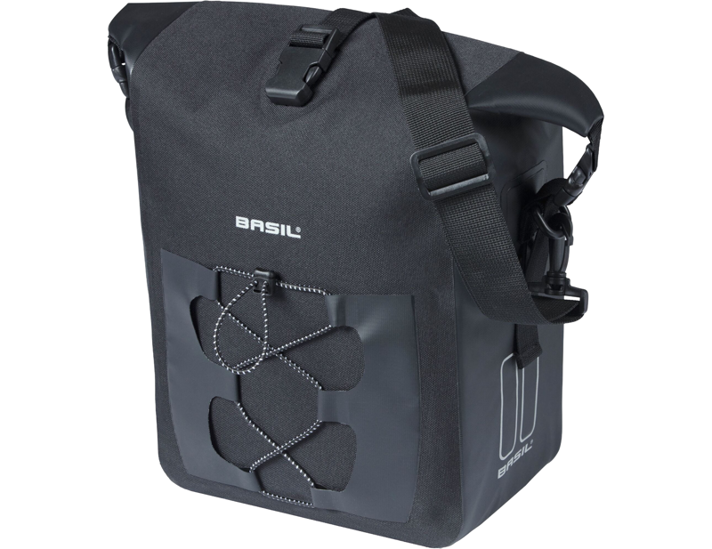 Balfes Bikes Basil Navigator Waterproof Medium Single Pannier Bag 12-15L in Black | Free postage over £30, £10 off first order, price match & 0% finance.
