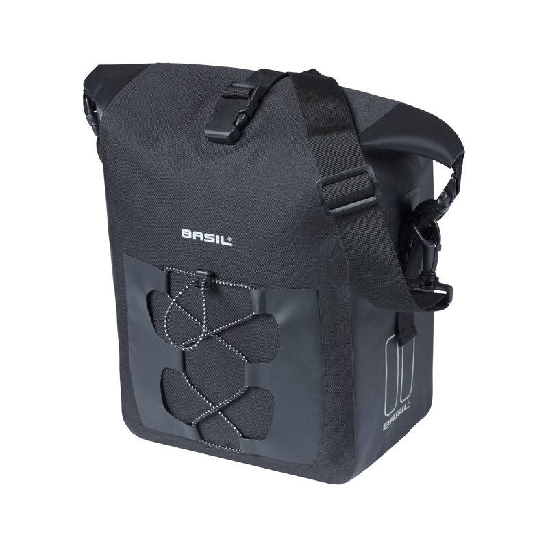 Balfes Bikes Basil Navigator Waterproof Medium Single Pannier Bag 12-15L in Black | Free postage over £30, £10 off first order, price match & 0% finance.