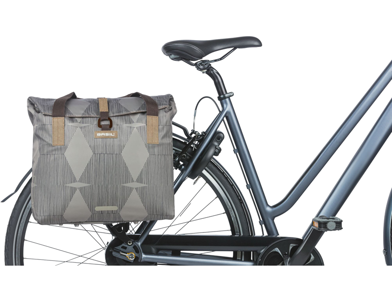 Basil Elegance Bicycle Shopper 20-26L in Chateau Taupe-5