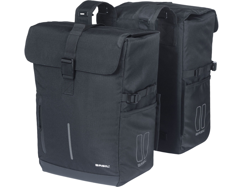 Basil Move Double Bicycle Bag 30L in Black-1