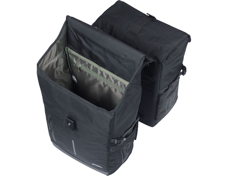 Basil Move Double Bicycle Bag 30L in Black-2