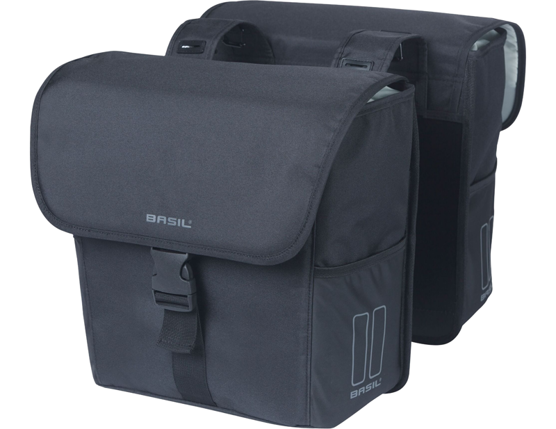 Balfes Bikes Basil GO Double Bag 32L in Solid Black | Free postage over £30, £10 off first order, price match & 0% finance.
