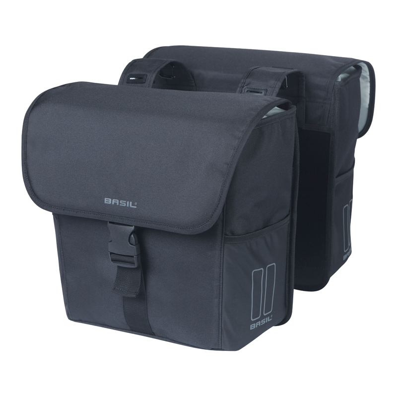 Balfes Bikes Basil GO Double Bag 32L in Solid Black | Free postage over £30, £10 off first order, price match & 0% finance.