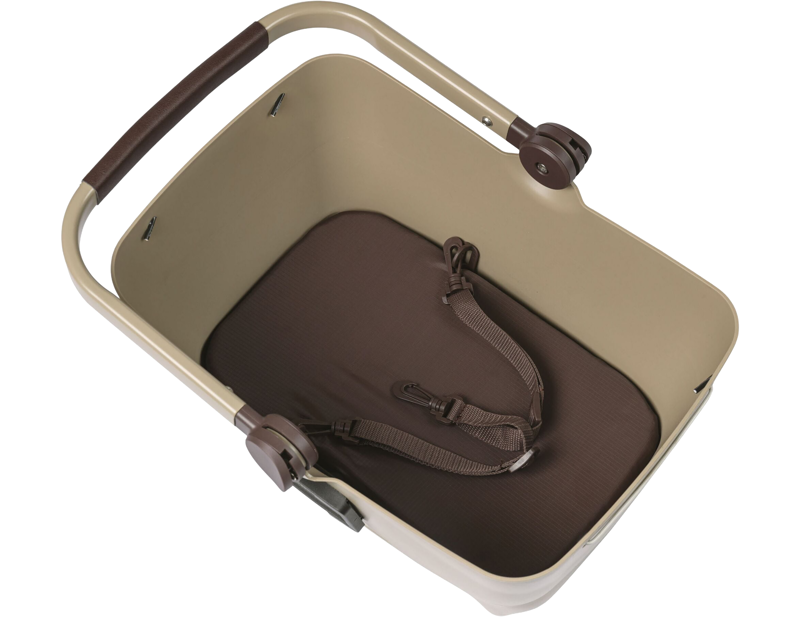 Basil Buddy Dog Bicycle Basket KF 32L in Biscotti Brown-2